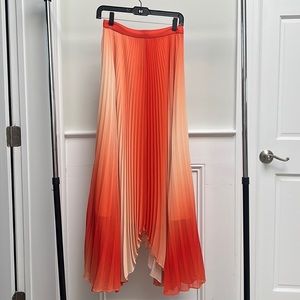 Alice + Olivia Pleated Ombré Skirt